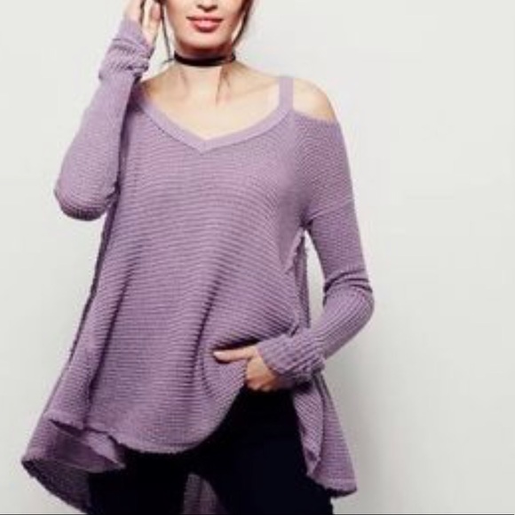Free People Sweaters - \Free People\• Purple Weave Flowing Sweater